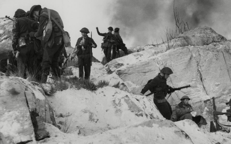 British troops on the island of Vagsoy during Operation Archery - Northcliffe Collection/ANL/Shutterstock