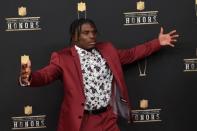 Feb 2, 2019; Atlanta, GA, USA; Tyreek Hill during red carpet arrivals for the NFL Honors show at the Fox Theatre. Mandatory Credit: Dale Zanine-USA TODAY Sports