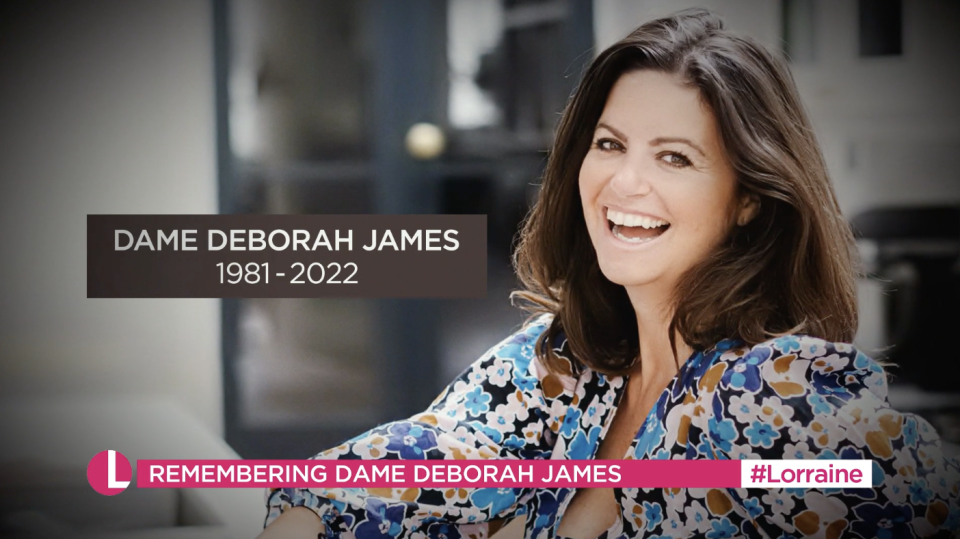 Dame Deborah James was a regular contributor to the Lorraine show. (ITV)