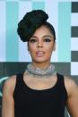 We've always got our eye on Tessa Thompson's hairstyles, and this one — box braids arranged into a braided bun, perched at the front-side of her head like a fascinator — is no exception. It's a hairstyle and and accessory all in one.