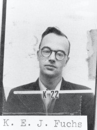 Los Alamos worker identification photo of theoretical physicist Klaus Fuchs, who passed information to the Soviet Union about the construction of nuclear weapons. <a href="https://www.gettyimages.com/detail/news-photo/ca-1944-los-alamos-national-laboratory-worker-news-photo/615305088" rel="nofollow noopener" target="_blank" data-ylk="slk:Corbis via Getty Images;elm:context_link;itc:0;sec:content-canvas" class="link ">Corbis via Getty Images</a>