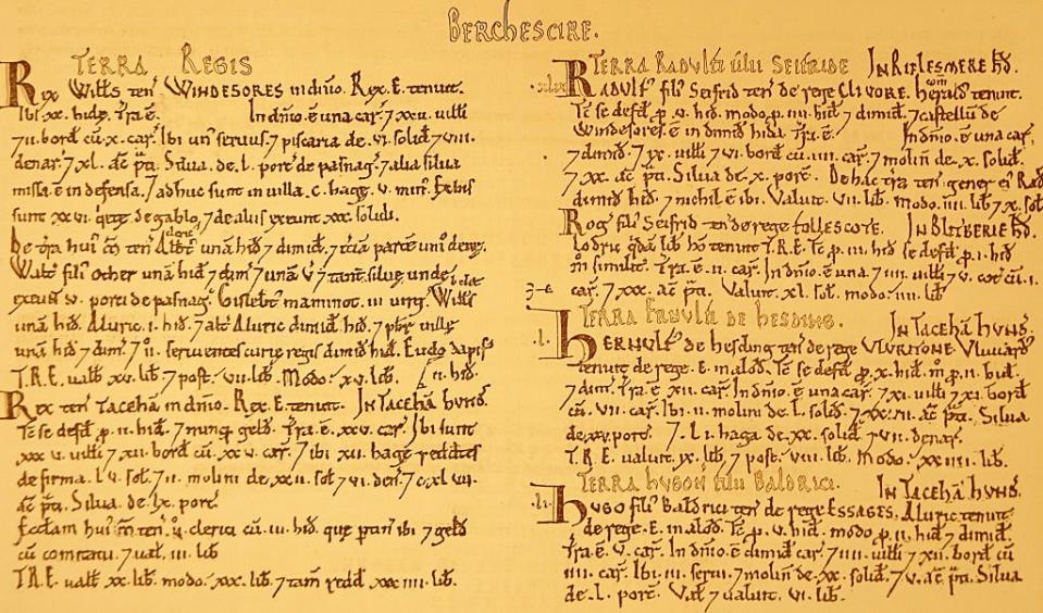 Página del Libro de Domesday