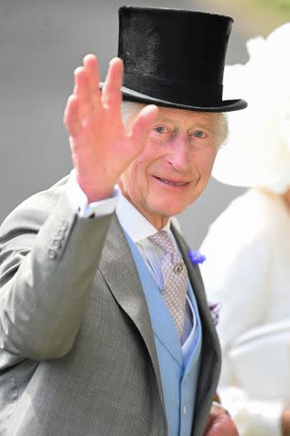 <p>Samir Hussein/WireImage</p> King Charles attends Royal Ascot on June 20, 2024