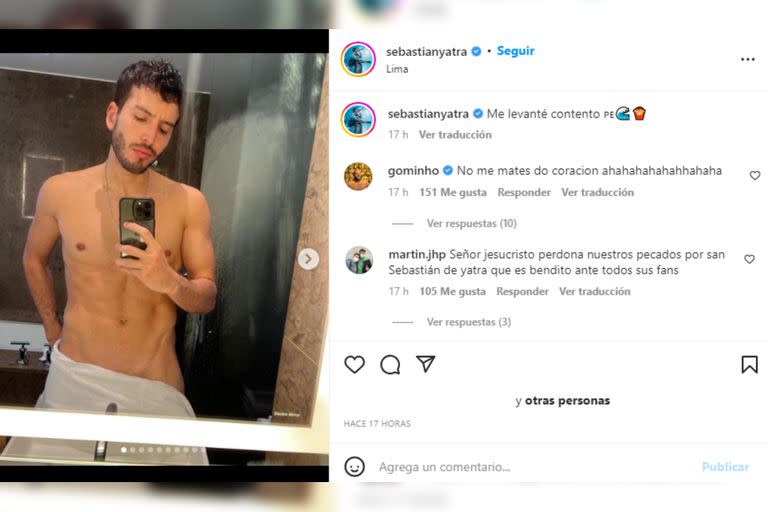 Sebastián Yatra incendió Instagram (Foto Instagram @sebastianyatra)