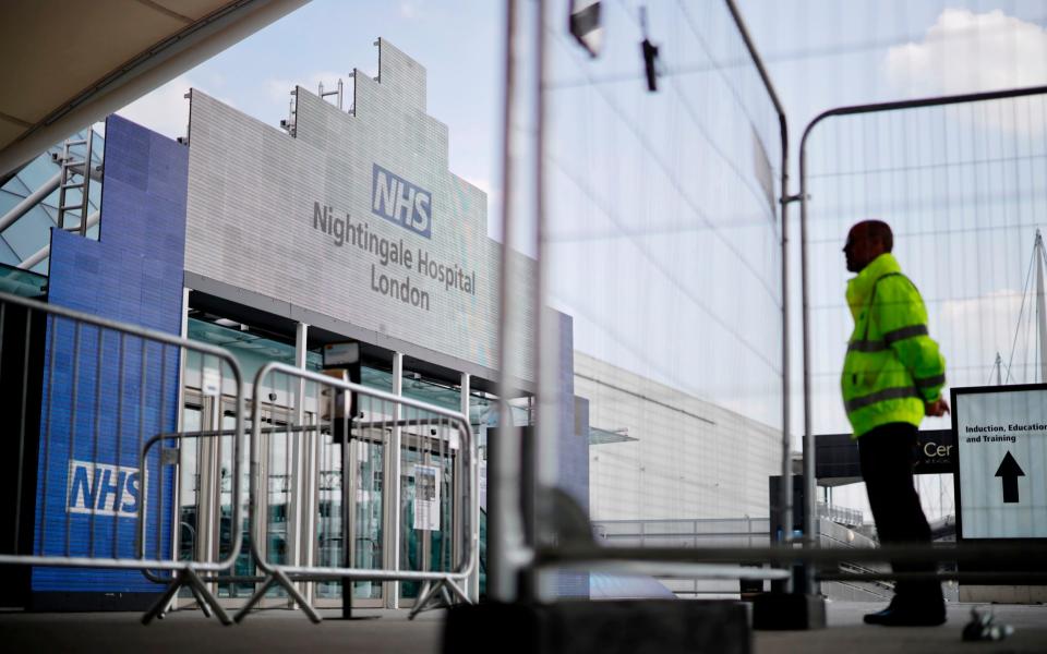 London and Manchester Nightingale hospitals cared for an estimated 200 people during the first wave - Tolga Amken/AFP