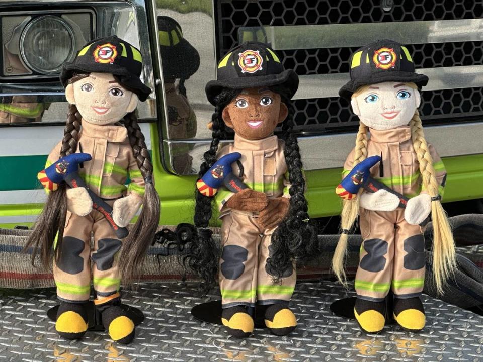 Female firefighter plush dolls, created by Lt. Tina Guiler, are inspiring little girls to become firefighters.
