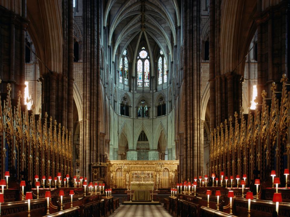 The nave and alter at Westminster Abbey.