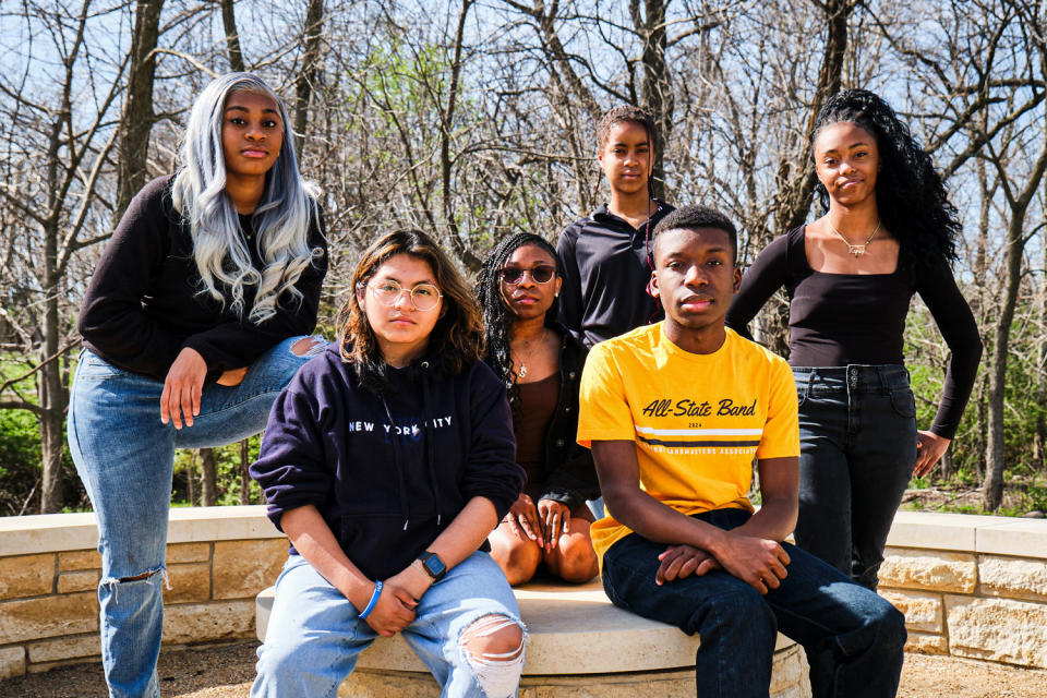 Ralph Yarl and his classmates. (Dominick Williams for NBC News)