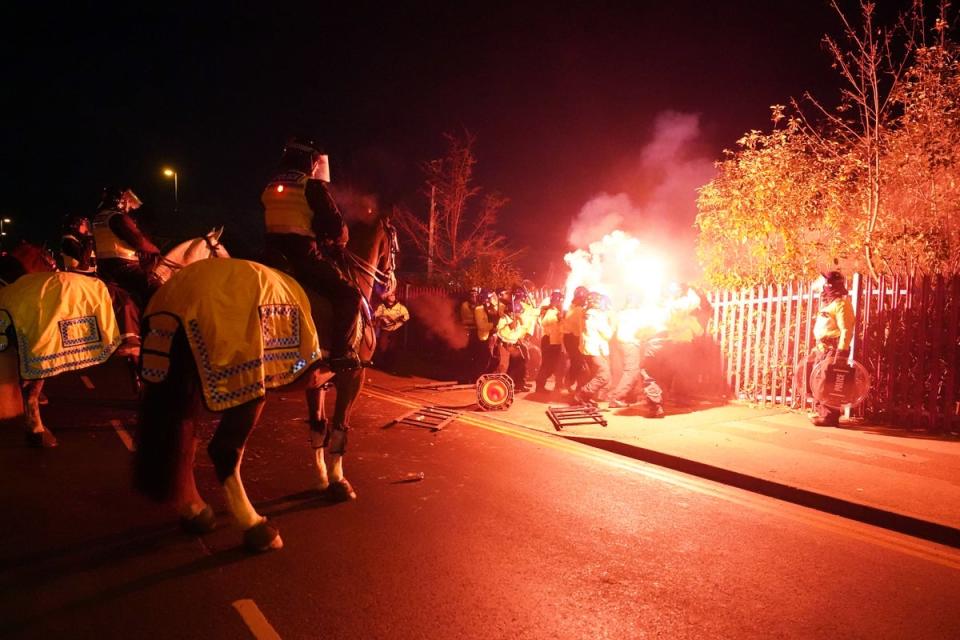 Uefa have been urged to take strong action after the unpleasant scenes (David Davies/PA) (PA Wire)