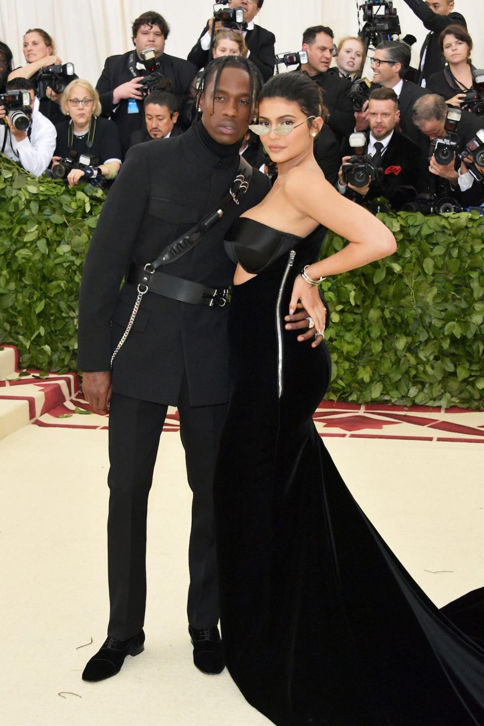Travis Scott and Kylie Jenner attend the Met Gala 2018