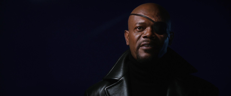 Samuel L Jackson as Nick Fury in 'Iron Man' (Credit: Marvel Studios/Paramount)