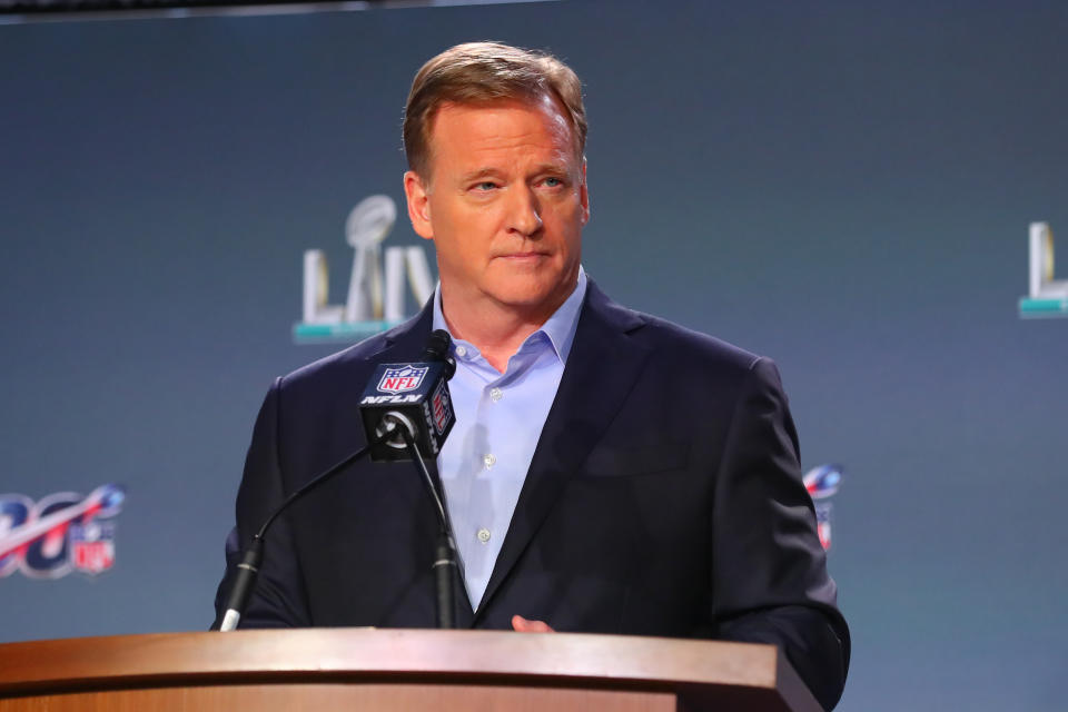 NFL commissioner Roger Goodell made a statement on George Floyd's death and the ensuing protests. (Photo by Rich Graessle/PPI/Icon Sportswire via Getty Images)