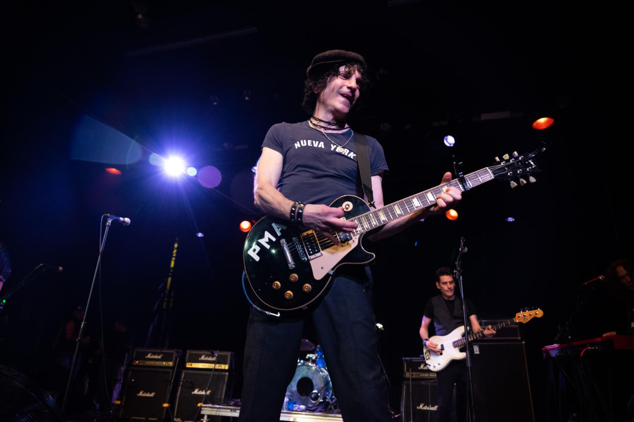 jesse malin, Rocker Jesse Malin paralyzed rare spinal stroke, LOS ANGELES, CALIFORNIA - SEPTEMBER 25: Singer Jesse Malin of the band D Generation performs onstage during the Howie Pyro Forever Tribute concert at El Rey Theatre on September 25, 2022 in Los Angeles, California. (Photo by Scott Dudelson/Getty Images)