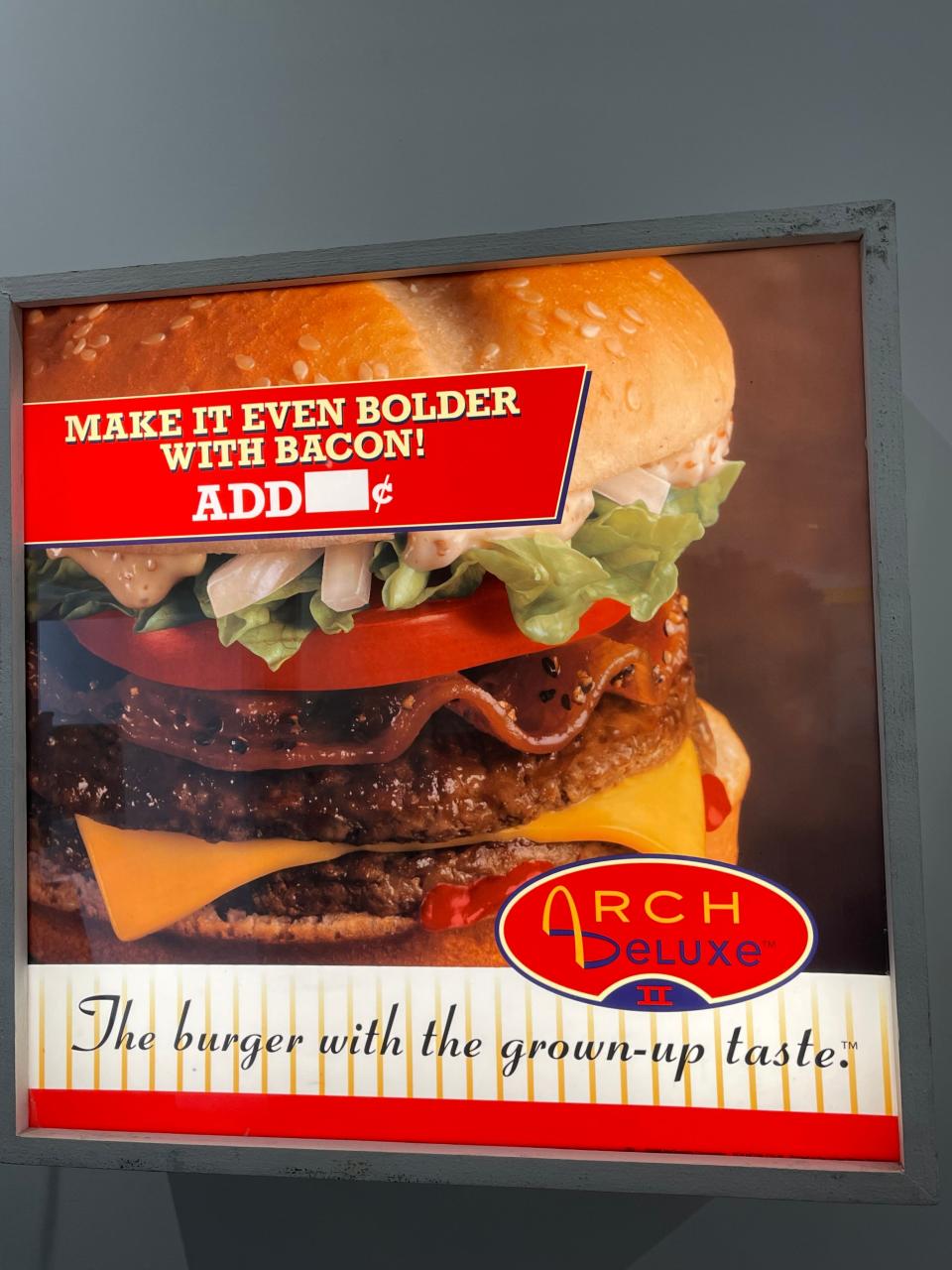 Arch Deluxe ad at the Museum of Failure