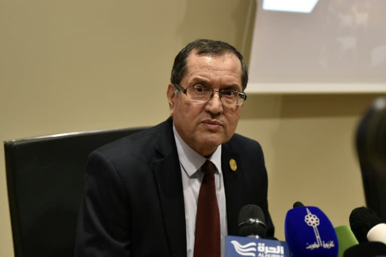 Algerian Energy Minister Noureddine Boutarfa attends an informal meeting between members of the Organization of Petroleum Exporting Countries on September 28, 2016