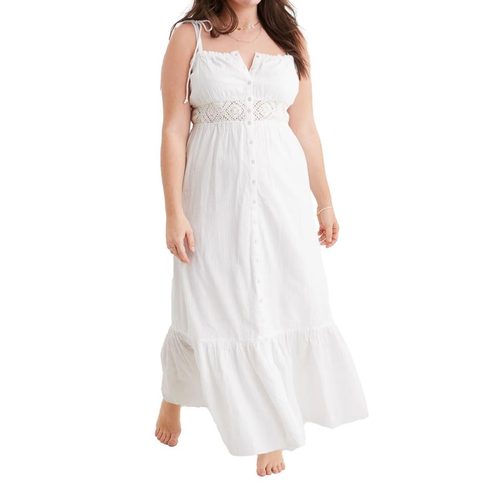 Aerie Button Front Maxi Dress