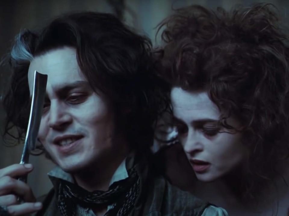 Johnny Depp and Helena Bonham Carter in "Sweeney Todd: The Demon Barber of Fleet Street" (2007).