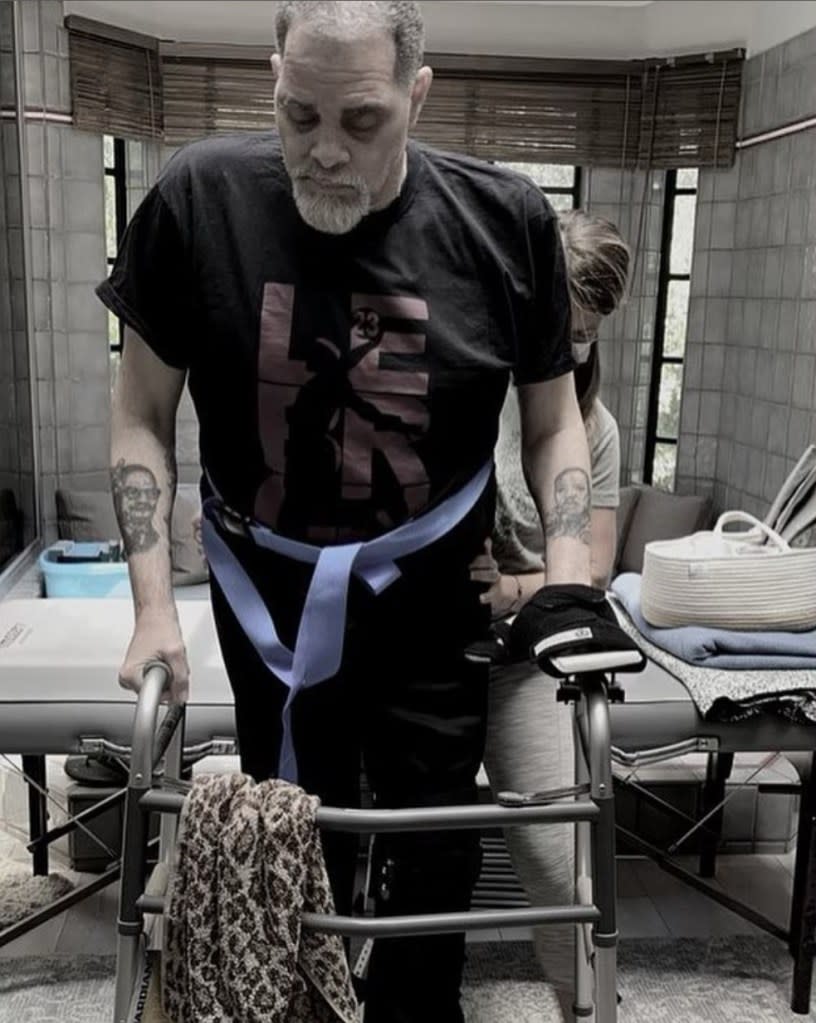 In 2022, the “A Different World” alum was learning how to walk again. Sinbad/Instagram