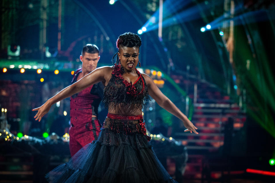 Aljaz Skorjanec and Clara Amfo (BBC/PA)