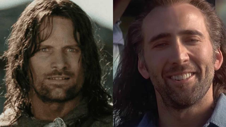 Viggo Mortenson on the left, Nicolas Cage on the right