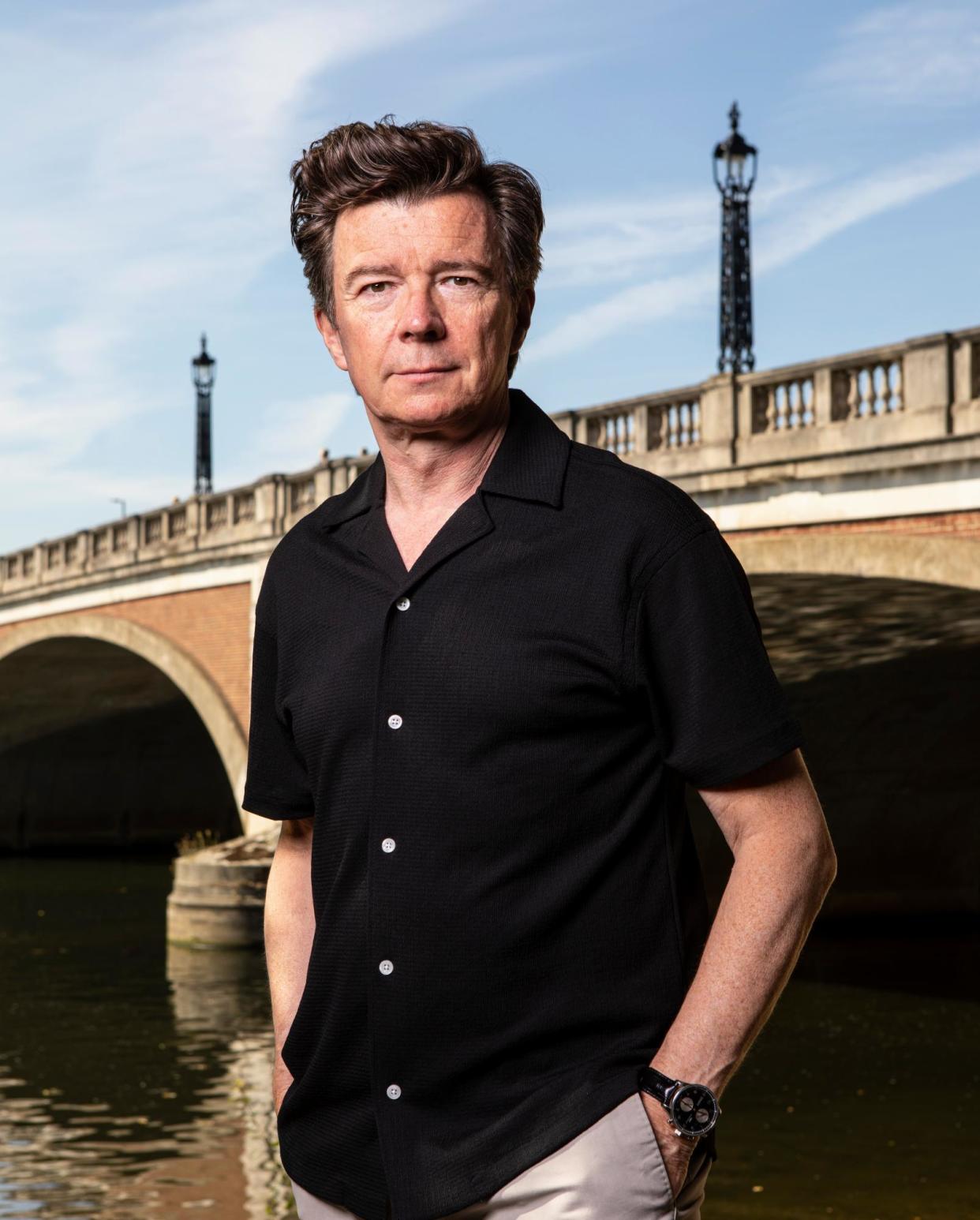 <span>‘Anything can happen at any time’: Rick Astley by the Thames in Hampton, west London.</span><span>Photograph: Antonio Olmos/The Observer</span>