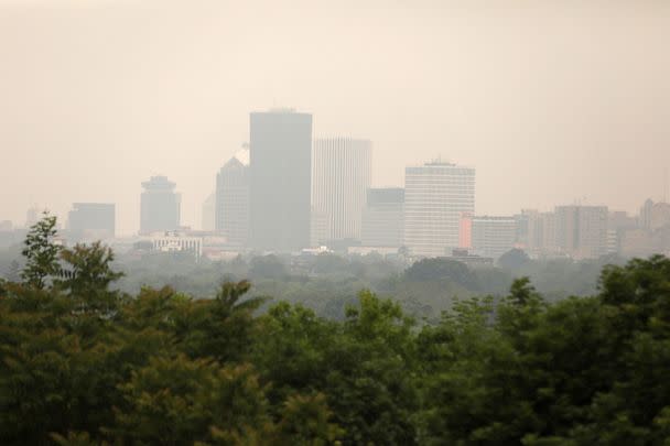 PHOTO: Smog from the wildfires in Canada is seen in Rochester, New York, June 6, 2023. (Tina Macintyre-yee/Rochester Democrat and Chronicle/USA Today)