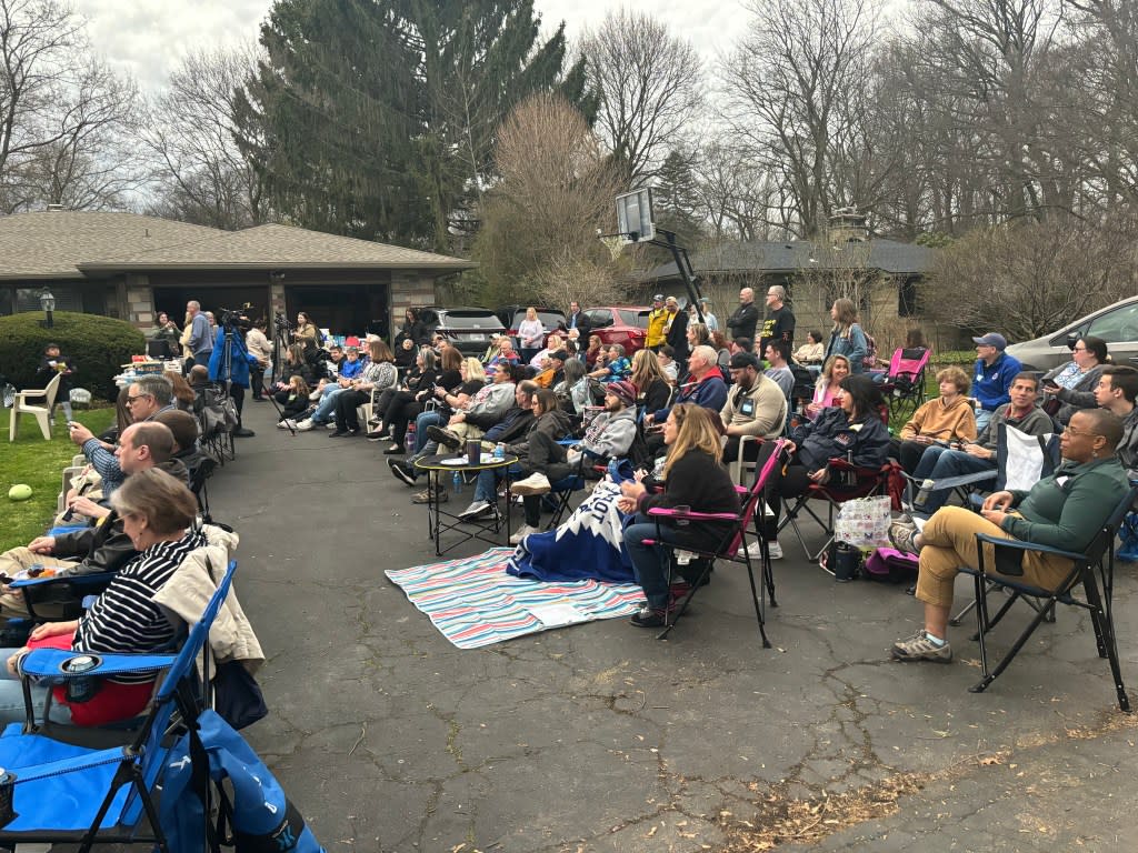 Former students showed up with their partners and children to take in the spectacle. Courtesy Patrick Moriarty