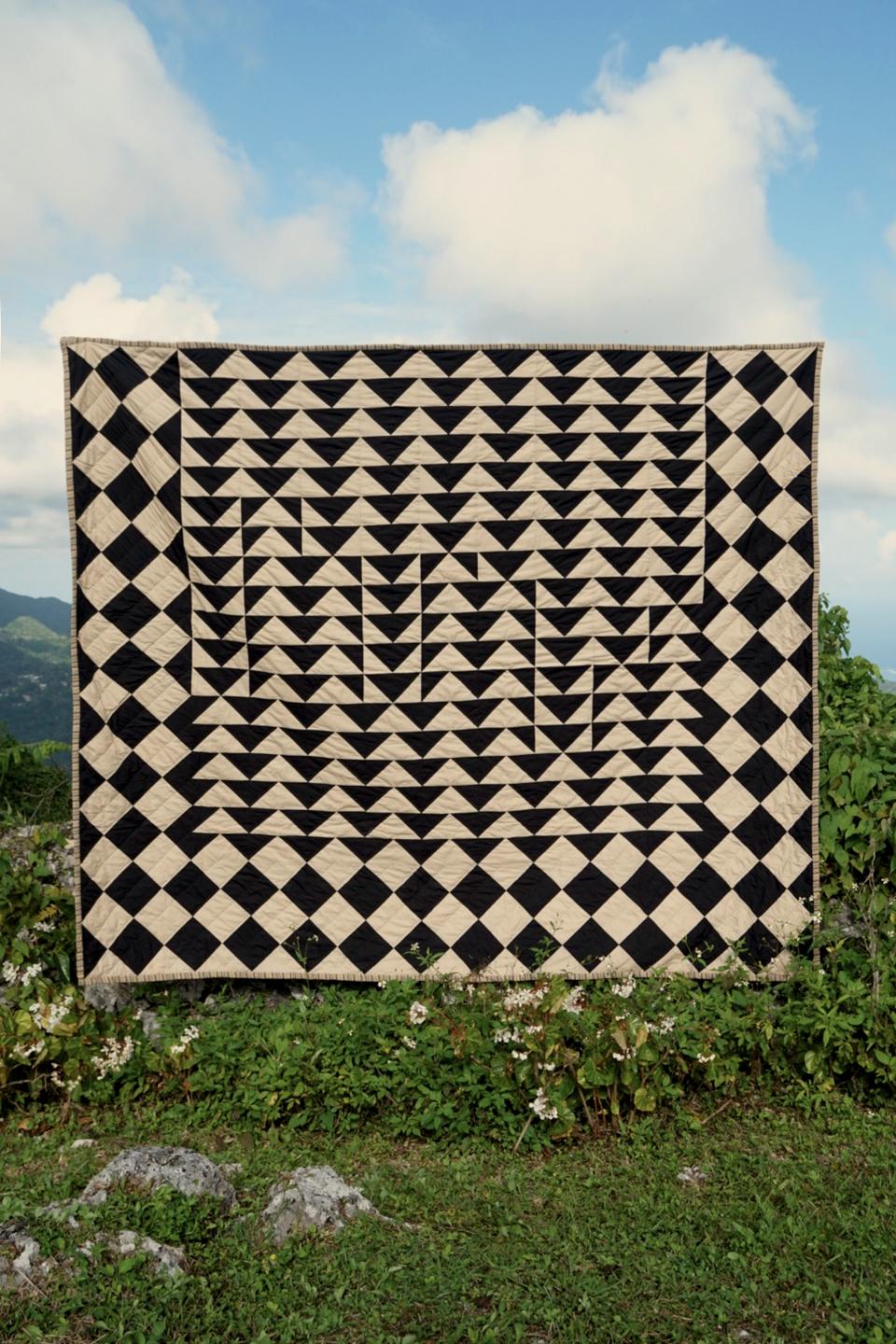 While the pillows were named after Italian musical terms, the quilts were named to sound as if they were classical pieces of music. Seen here is the Sonate quilt.