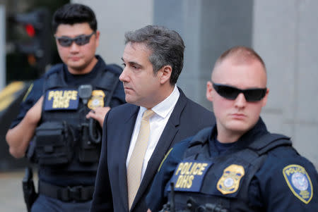 U.S. President Donald Trump's former lawyer, Michael Cohen, leaves the Daniel Patrick Moynihan United States Court House in lower Manhattan, New York City, U.S. August 21, 2018. REUTERS/Brendan McDermid