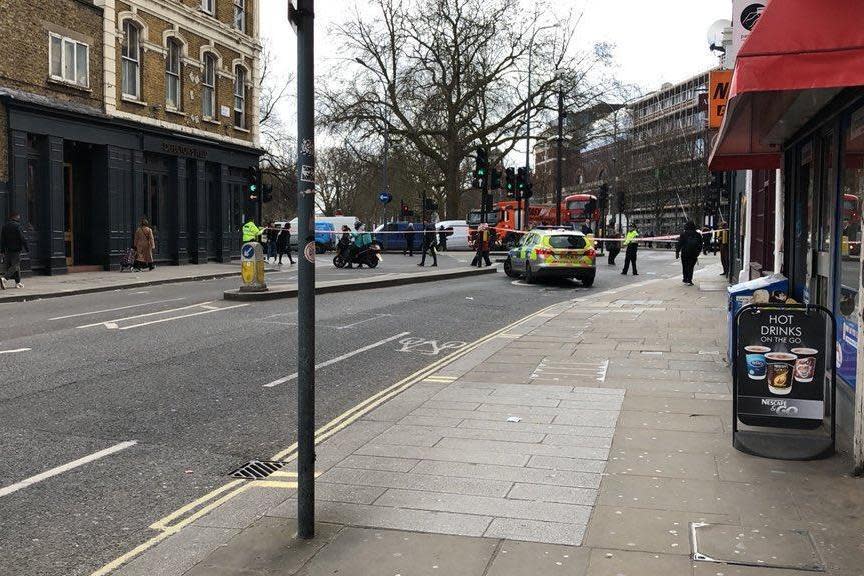 Police cordons have been put in place in Shepherd's Bush (@nevtam)