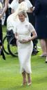 <p>Sophie, Countess of Wessex kicked off the Royal Ascot in a midi-length white dress and matching hat. </p>