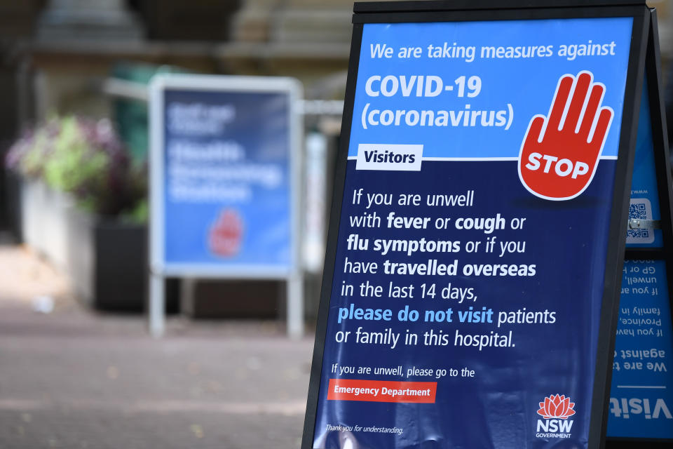 Four people died of COVID-19 overnight, taking the death toll in NSW to 16, and the national toll to 34. While 87 new cases were identified. Source: AAP