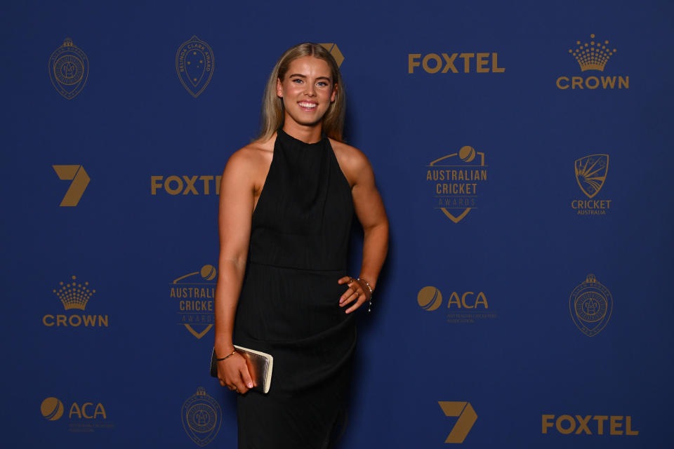 Phoebe Litchfield at the 2024 Australian Cricket Awards.