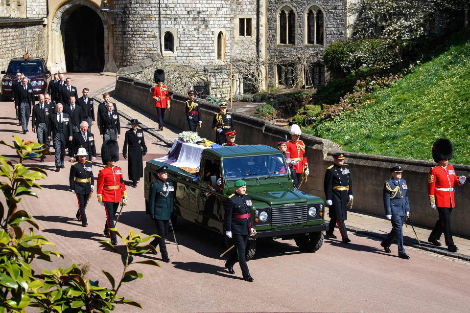 Funeral procession to St George's Chapel