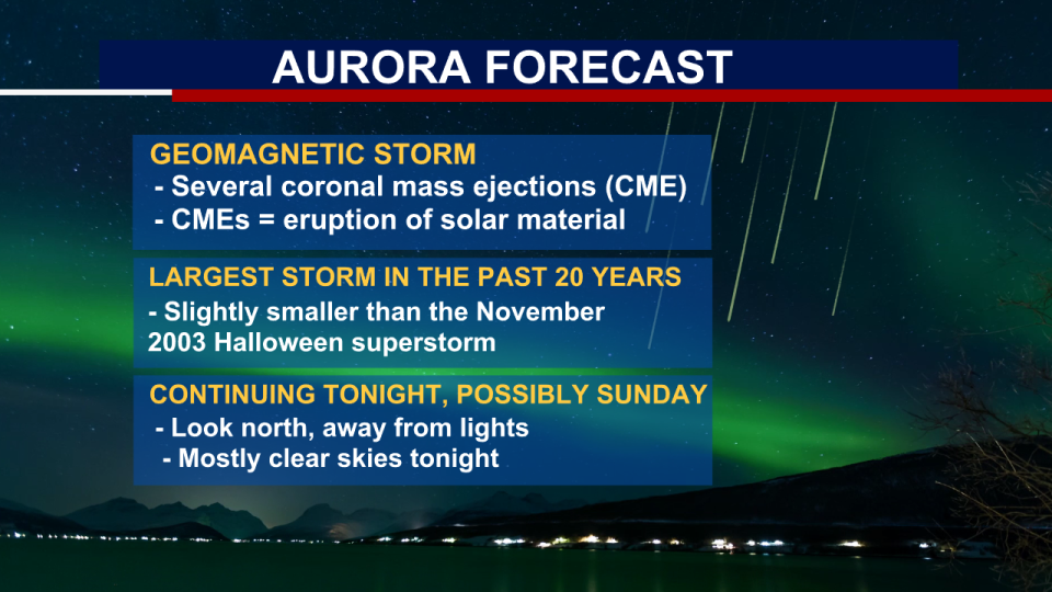 <div>There will be another chance to see the northern lights Saturday night.</div> <strong>(FOX 13 Seattle)</strong>