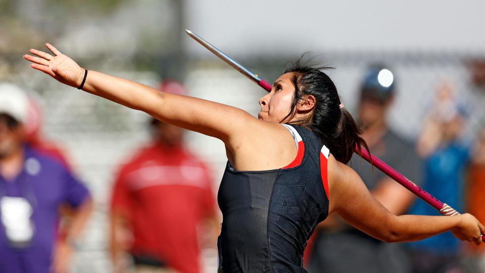 Texas Tech's Maria Sotomayor took fourth place in the javelin on Friday's first day of the Big 12 outdoor track and field championships. The Peruvian senior threw 146 feet, 3 inches.