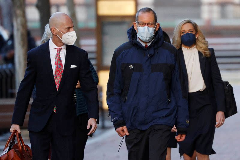 Harvard professor Charles Lieber arrives at the federal courthouse in Boston