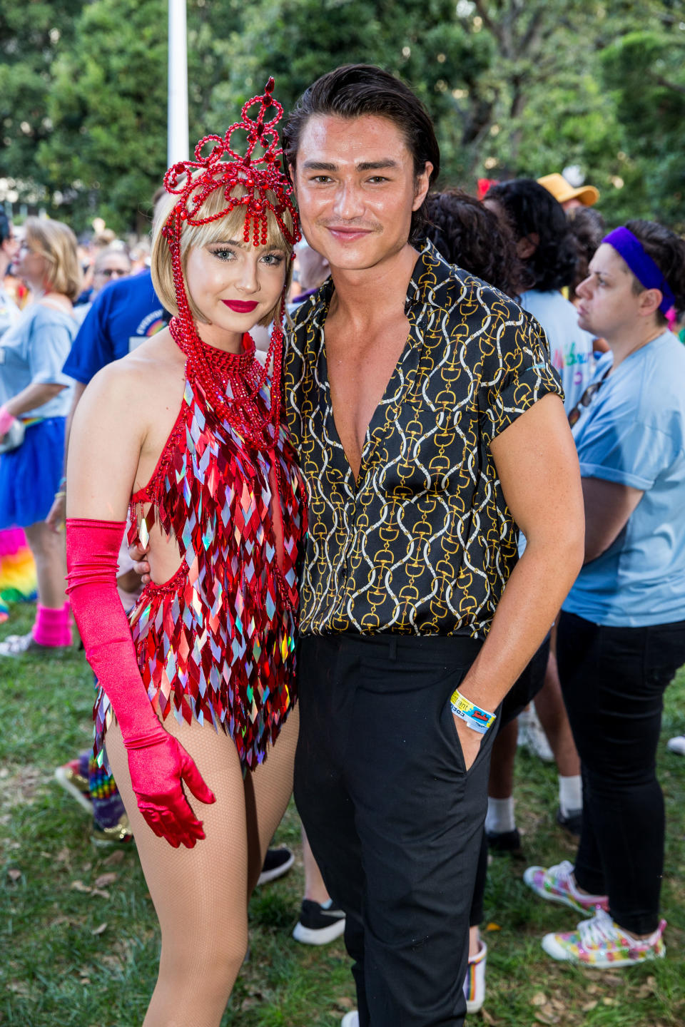 SYDNEY, AUSTRALIA - MARCH 02: Neighbours cast dance away on their own Ramsay street float during the 2019 Sydney Gay & Lesbian Mardi Gras Parade on March 02, 2019 in Sydney, Australia. The Sydney Mardi Gras parade began in 1978 as a march and commemoration of the 1969 Stonewall Riots of New York. It is an annual event promoting awareness of gay, lesbian, bisexual and transgender issues and themes. (El Pics/ Getty Images)