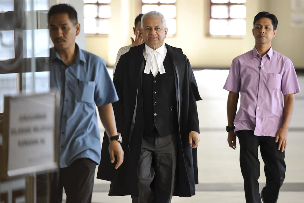 Attorney General Tan Sri Tommy Thomas is pictured at the Kuala Lumpur Court Complex, February 24, 2020. ― Picture by Shafwan Zaidon