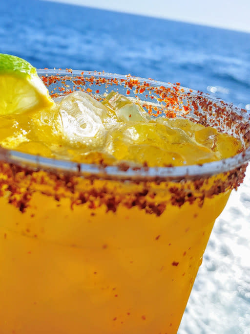 A margarita with a Tajín rim.