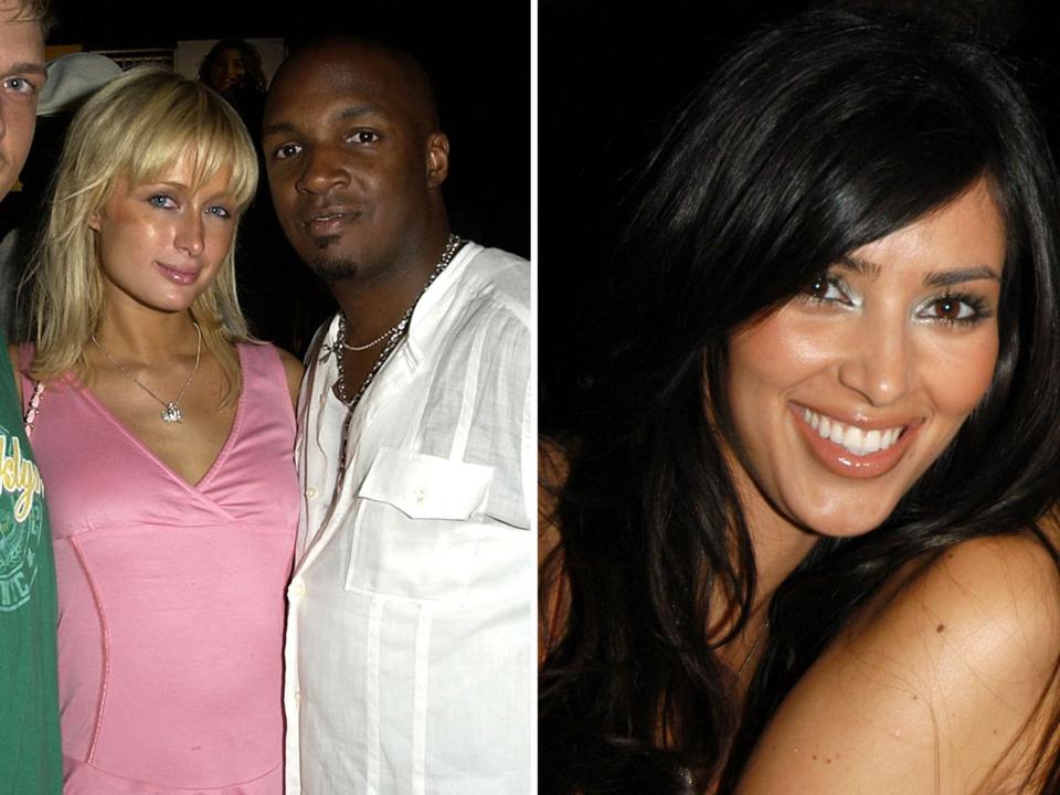 damon thomas and paris hilton in 2004 and kim kardashian in 2004