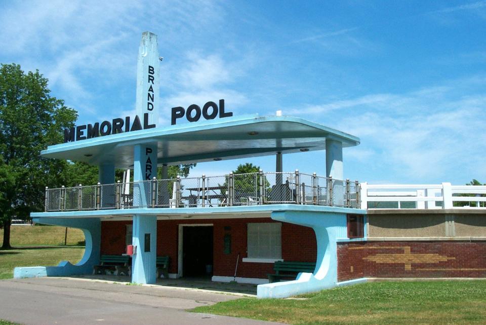 The pool at Brand Park Pool on Elmira’s Southside. The pool was more than 50 years old when this photo was taken in July 2001.