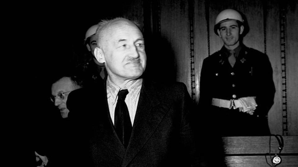 Julius Streicher ante el tribunal de Núremberg