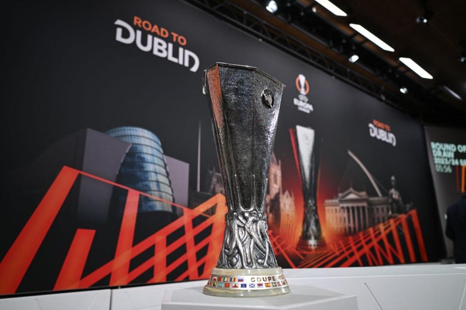 The Europa League trophy will be claimed in Dublin (AFP via Getty Images)