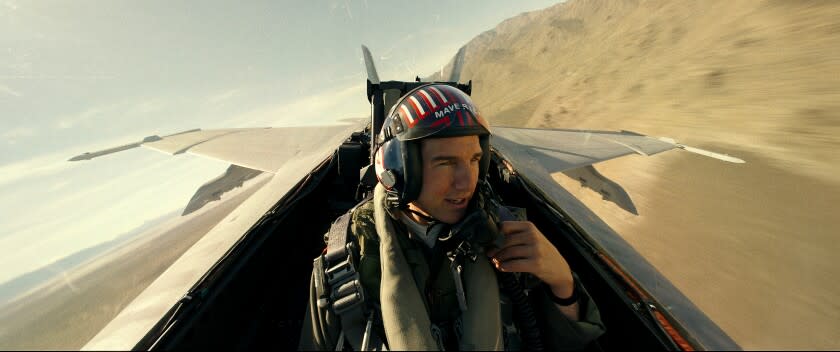 En esta imagen difundida por Paramount Pictures, Tom Cruise como el capitán Pete "Maverick" Mitchell en "Top Gun: Maverick". (Paramount Pictures vía AP)