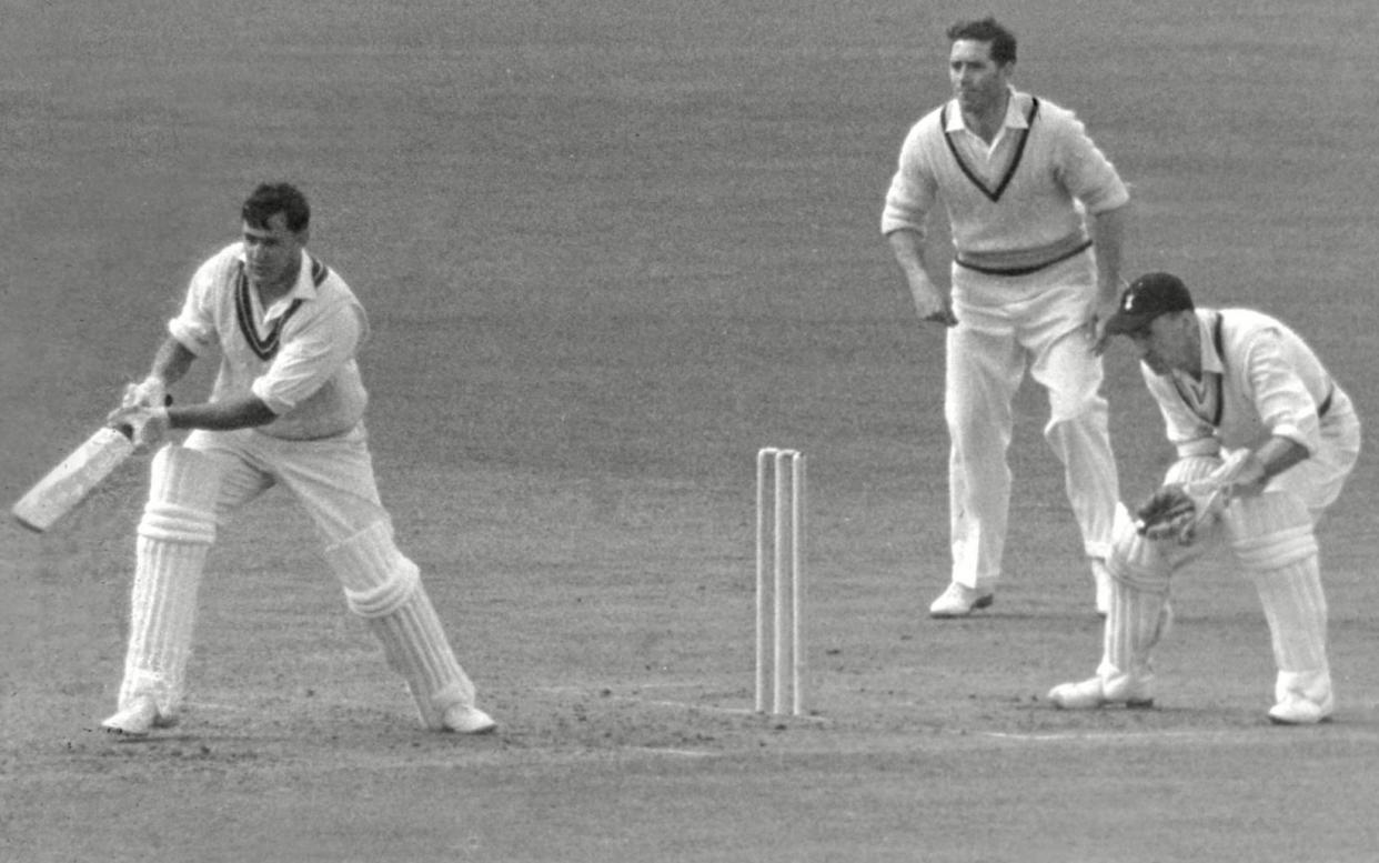 Raman Subba Row at bat for Northamptonshire in 1959