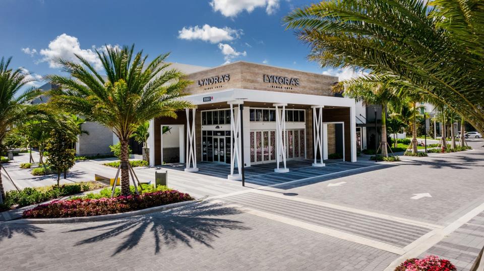 A view of Lynora's restaurant at the Uptown Boca plaza in suburban Boca Raton.