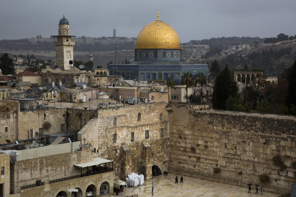 A view of the Western Wall and the Dome of the Rock, some of the holiest sites for for Jews and Muslims (AP Photo/Oded Balilty)