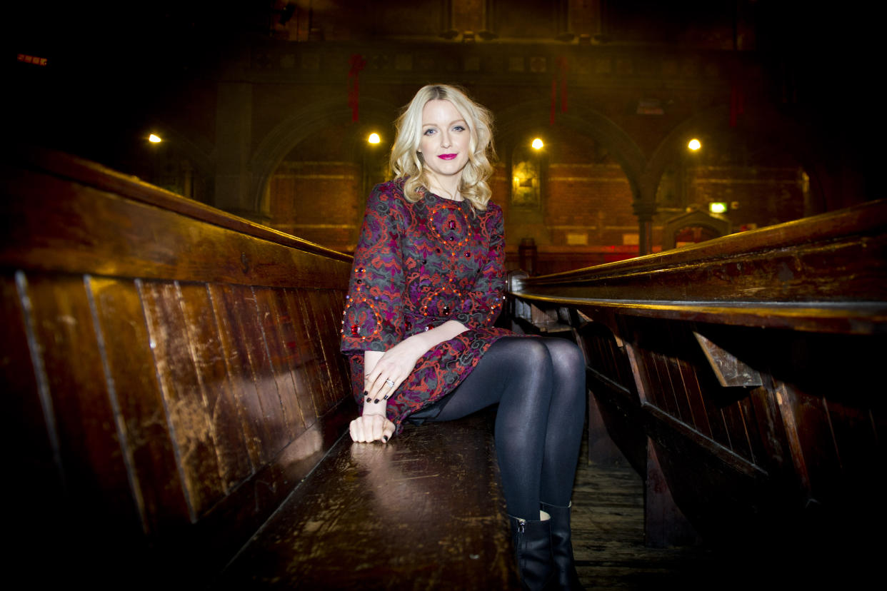 Lauren Laverne pictured at Save the Children???s Christmas Tree Sessions, at the Union Chapel in north London - a night of live music and entertainment, where all ticket sales raise money for the charity???s Syria appeal. The event was curated and hosted by DJ Lauren Laverne in the run up to Christmas Jumper Day on Friday 13th December.