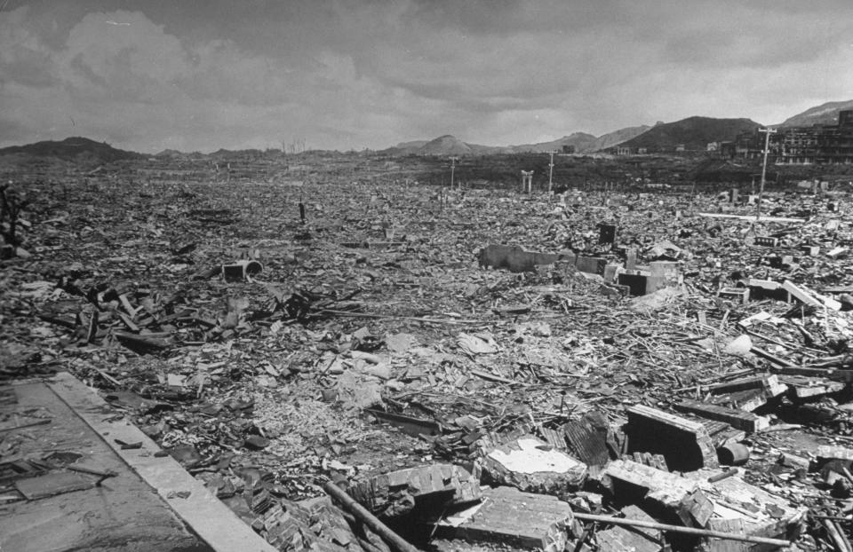 Former business district of Nagasaki in Sept. 1945 where 18,000 hotels, office buildings and homes once stood before the total devastation of the U.S. atomic bomb dropped a month earlier. (Photo: Bernard Hoffman/The LIFE Picture Collection/Getty Images)